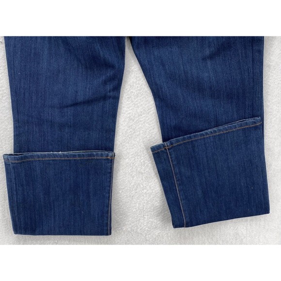 SEVEN 7 LUXE THALIA  Women's Size 16 Dark Wash Jeans Flare Thick Stitch Stretch - Picture 4 of 16